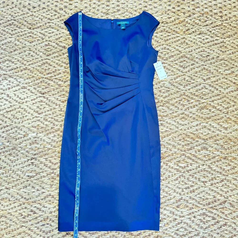 Lauren Ralph Lauren Evening Sleeveless Dress – LTHS Navy, Size 10, New with Tag - Picture 4 of 9